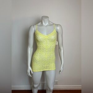 NWT  - INTIMATELY FREE PEOPLE - Citron Lace, long tank or nighty. Small